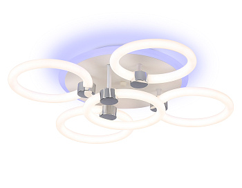 Светильник светодиодный потолочный FA3841/4+1 WH белый 70W 3000K-6400K+RGB D538*115 (ПДУ РАДИО 2.4G) Ambrella Light