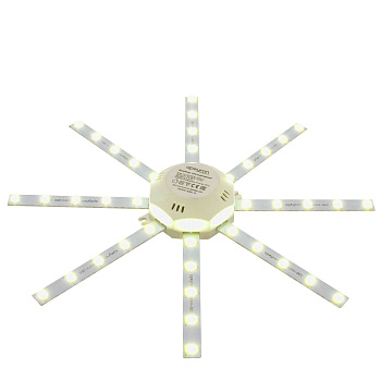 12-09 Комплект светод. линеек "Звездочка" для н/п свет-ка 220В,16Вт, smd5730, IP30,1200Лм, 3000К,Ø220мм APEYRON