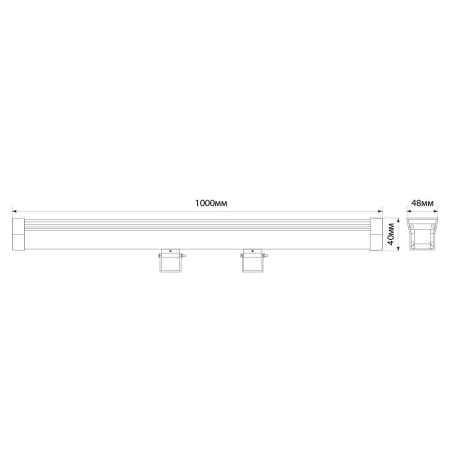 Светодиодный линейный прожектор с DMX Feron LL-892 36W RGB 24V IP65