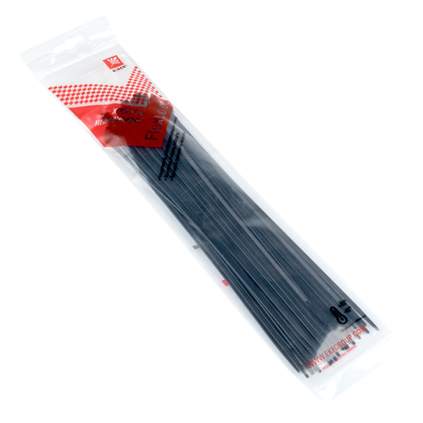 Хомут P6,6 стандартный (ч), 3,6x250 (50шт) FlexLock PROxima EKF