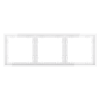 Рамка пластиковая Voltum S70 на 3 поста, (белый глянцевый)