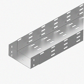 Лоток монтажный цельный перфорированный ЛМЦ300х100х3000 УХЛ1, горячее цинкование, S1,5