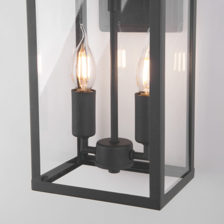 Уличный настенный светильник 2*E14 темно-серый IP43 Candle (a058478) Elektrostandard