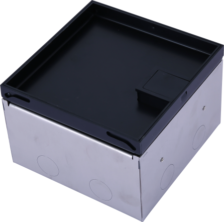 Donel Лючок в пол 6 мод. (2 мод. 45х45 мм. + 2 мод. 22.5х45 мм.), металл антрацит, в уровень с напольным покрытием