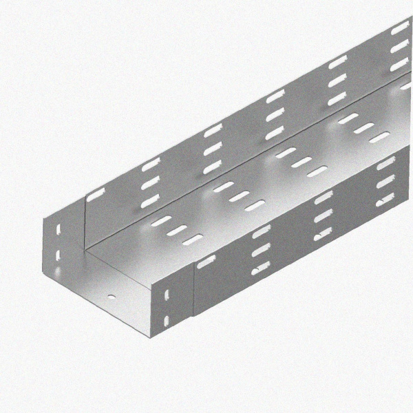 Лоток монтажный цельный перфорированный ЛМЦ300х100х3000 УХЛ1, горячее цинкование, S1,5