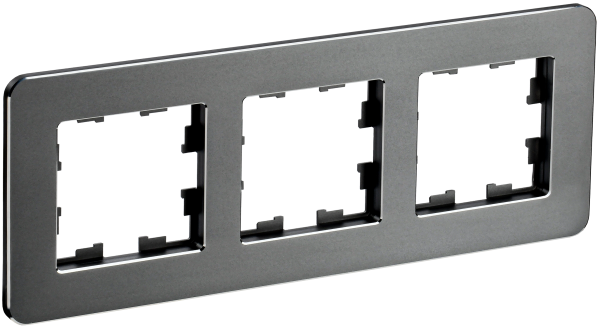 BRITE Рамка 3-мест. РУ-3-1-Бр металл титан RE IEK