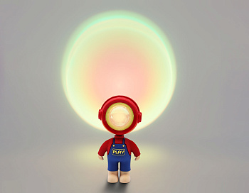 Атмосферная светодиодная настольная лампа DE8248 RD/BL красный/синий LED RGB 3W Ambrella Light