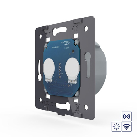 Сенсорный импульсный радиоуправляемый выключатель 2 клавиши (механизм) Livolo