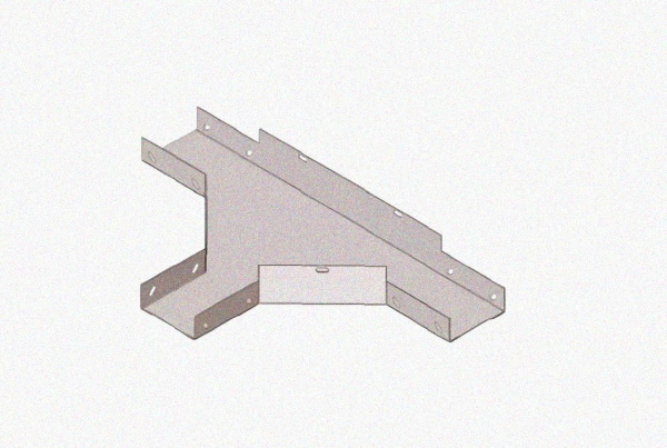 Лоток тройниковый глухой ОТГ 150х80 УТ1,5, горячее цинкование, S1,5