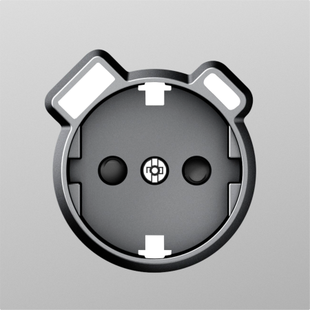 Donel S08 сталь накладка для розетки Schuko с зарядным устройством USB A+C, со шторками 16A 250 В~,серия DB