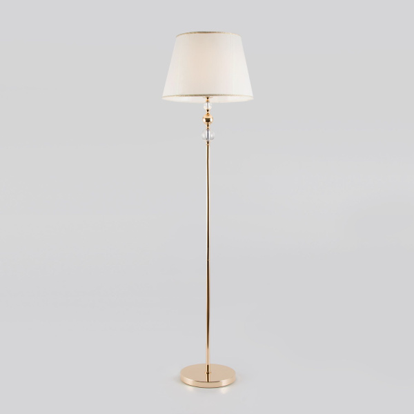 Классический торшер с абажуром 1*E27 60Вт золотой IP20 Sortino (01072/1 золото) Eurosvet