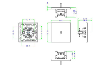 Donel N96 Переключатель на 1 тумблер, Цилиндр, 10AX 250V, Бронза, серия DT