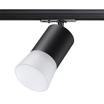 Св-к трековый однофазный двухжильный (универсальный) IP20 GU10 9W 220V ELINA черный NOVOTECH