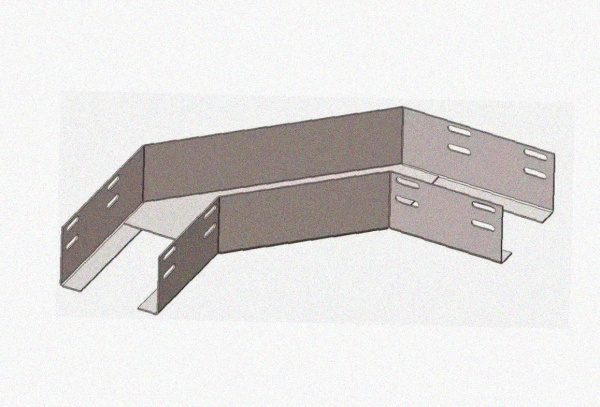 Лоток угловой замковый перфорированный КГЗ 200х80-135 УХЛ1 поворот на 135, горячее цинкование, S1,5