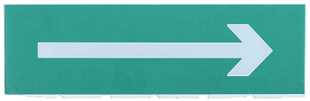 Сменное табло "Направление к эвакуационному выходу направо" зеленый фон IEK