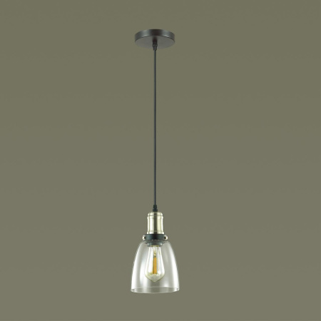 Подвес E27 60W 220V KIT античная бронза/стекло B LUMION