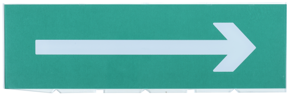 Сменное табло "Направление к эвакуационному выходу направо" зеленый фон IEK
