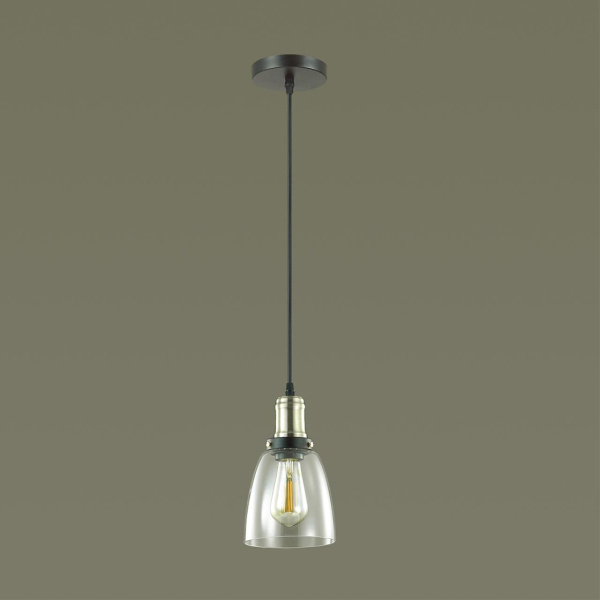 Подвес E27 60W 220V KIT античная бронза/стекло B LUMION