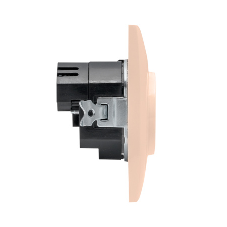 Валенсия Розетка 1-местная с/з 16А кремовая с защ, штор, с 2 USB 2,1А EKF