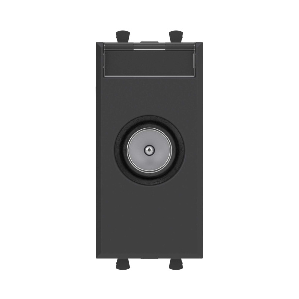 Розетка TV оконечная модульная, "Avanti", "Черный матовый", 1 модуль DKC Розетка TV оконечная модульная, "Avanti", "Черный матовый", 1 модуль DKC