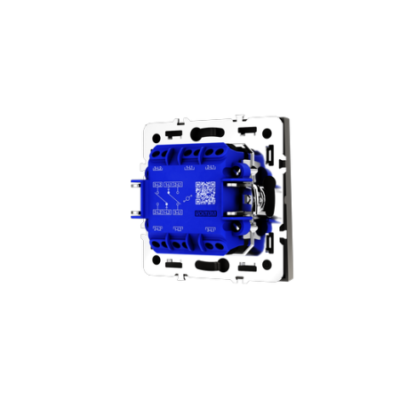 Проходной переключатель встраиваемый Voltum S70 двухклавишный 10А, (кашемир)