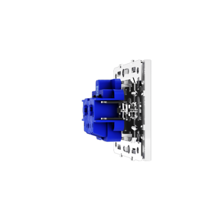 Розетка встраиваемая Voltum S70 с заземлением 16А, (белый глянцевый)