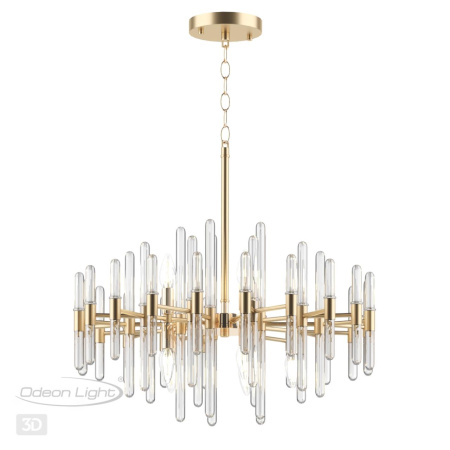 Люстра E14 10*40W STIKA золотой/стекло ODEON LIGHT