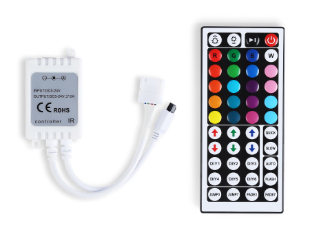 Контроллер для светодиодных лент RGB с инфракрасным пультом 6A 12V 72W/ 24V 144W GS11251 (CR2025) Ambrella Light