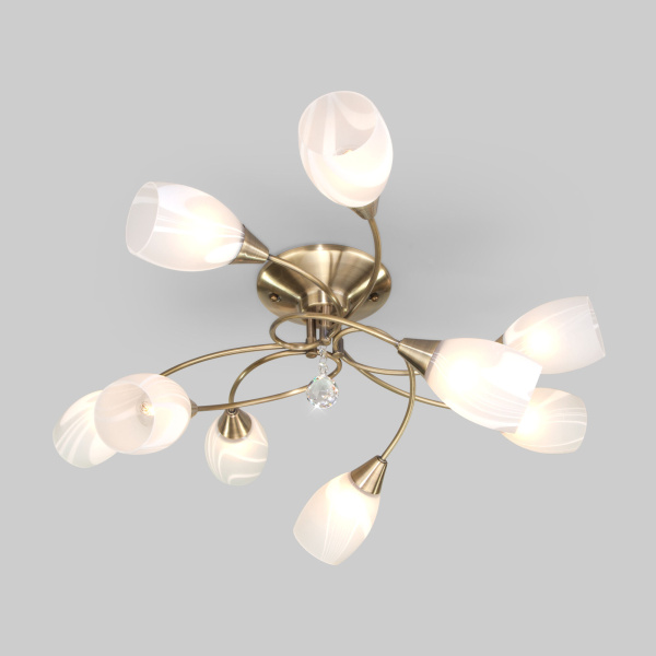 Люстра потолочная 9*E27 60Вт античная бронза IP20 Virginia (2275/9 античная бронза) Eurosvet