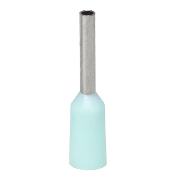Наконечник-гильза с изол. фланцем для жилы сечением 0,34кв.мм, длина контактной части 6мм, бирюзовый DKC