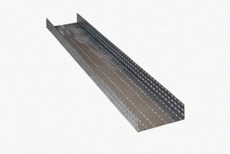 Лоток перфорированный ЛМ 500х100х3000 УТ1,5, нержавеющая сталь, S1,5