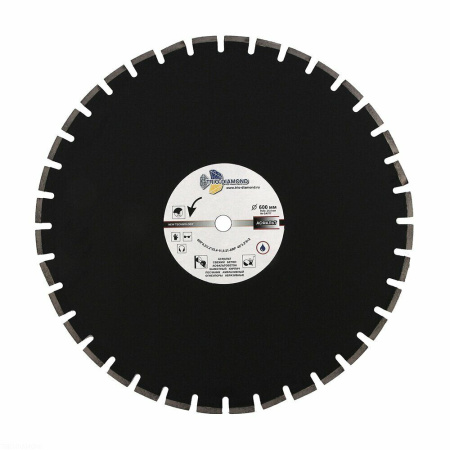 Диск алмазный отрезной 600*25,4*12 Асфальт Серебряная пайка GA777 Trio-Diamond