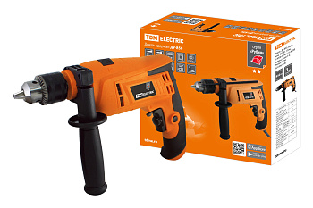 Дрель ДУ-850, удар., мощ. 850 Вт, 13мм, 0-3000 об/мин, 0-48000 уд/мин, шнур 3 м. "Рубин" TDM