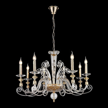 Люстра подвесная Золото, Прозрачный E14 8*40Вт WE174.08.303 WERTMARK