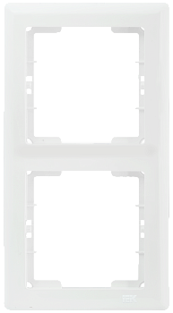 Рамка 2-местная вертикальная РВ-2-ББ BOLERO белый IEK