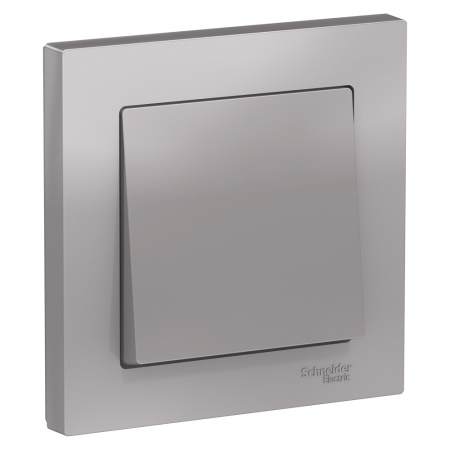 ATLASDESIGN Выключатель СУ 1-кл. в сборе 10А алюминий IP20 Schneider Electric