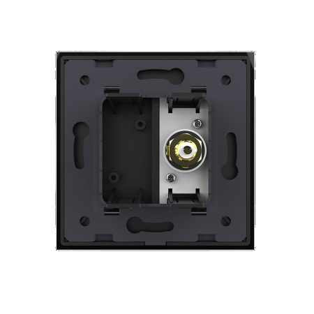 Розетка видео RCA "тюльпан" Черная Livolo