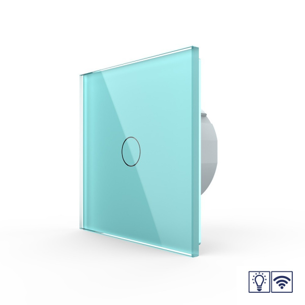 Сенсорный радиоуправляемый диммер 1 клавиша 1 пост Зеленый Livolo