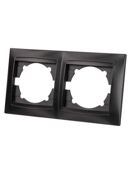 Рамка 2-х постовая горизонтальная графит "Лама" TDM