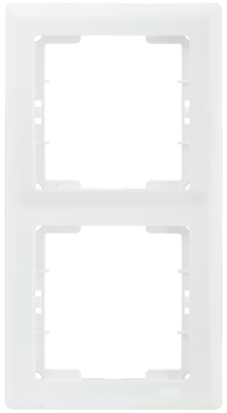 Рамка 2-местная вертикальная РВ-2-ББ BOLERO белый IEK