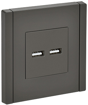 FORTE&PIANO Розетка USB A+A 3,1А FP349 серый IEK