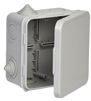 Коробка распаячная КМ41256 для открытой проводки с откидной крышкой 100х100х50мм IP54 IEK