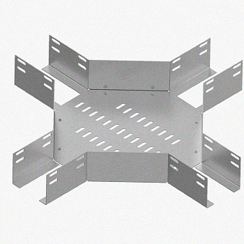 Лоток крестообразный перфорированный КМ 200х100 УТ1,5, горячее цинкование S1,5