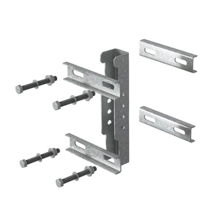 Крепление стойки консоли подвеса к опорам ограждения, толщ. 2,0 мм, Сендзимир цинк Ostec