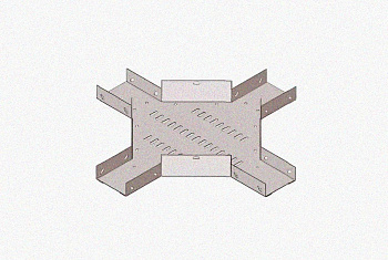 Лоток крестообразный замковый глухой КМЗГ 400х50 УХЛ1, горячее цинкование, S1,5