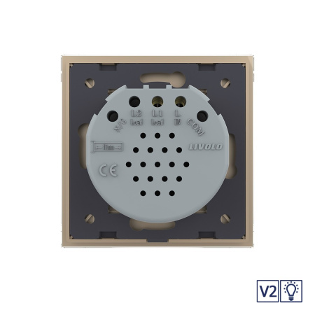 Сенсорный диммер версия 2, 1 клавиша 1 пост Золотой Livolo