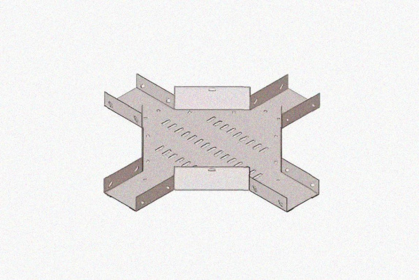 Лоток крестообразный замковый глухой КМЗГ 400х50 УХЛ1, горячее цинкование, S1,5