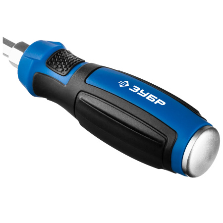 Отвертка ударная, сквозной Cr-V стержень, PH2 x 100 мм, усилитель под ключ, магнитный наконечник, двухкомп. рукоятка, Профессионал, "УДАРНИК" ЗУБР