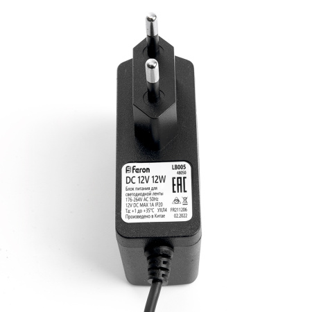 Блок питания для светодиодной ленты 12W 12V (драйвер), LB005 Feron