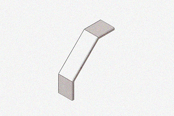 Крышка лотка замкового КЛСЗ 400х85-90 УХЛ1 для поворота трассы вниз на 90, горячее цинкование, S1,5